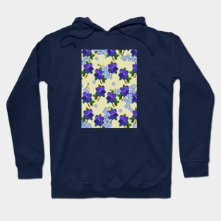 blueberries with blue flowers Hoodie